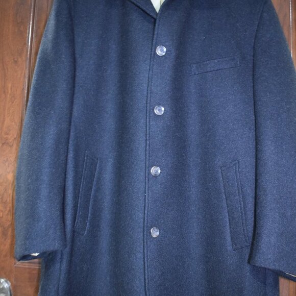 Kroon Wool Cashmere Coat Men's Sz Large Button Up Long Dress Suit Jacket - Picture 13 of 14